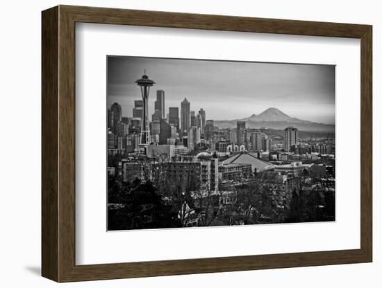 The City Skyline of Seattle, Washington from Kerry Park - Queen Anne - Seattle, Washington-Dan Holz-Framed Photographic Print