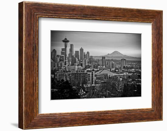 The City Skyline of Seattle, Washington from Kerry Park - Queen Anne - Seattle, Washington-Dan Holz-Framed Photographic Print