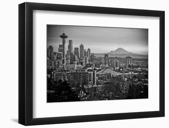 The City Skyline of Seattle, Washington from Kerry Park - Queen Anne - Seattle, Washington-Dan Holz-Framed Photographic Print