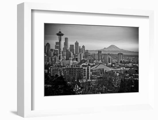 The City Skyline of Seattle, Washington from Kerry Park - Queen Anne - Seattle, Washington-Dan Holz-Framed Photographic Print