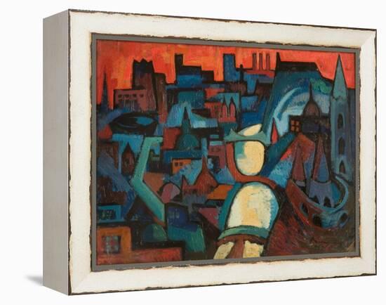 The City, the Danube at Budapest, 1963-Emil Parrag-Framed Premier Image Canvas