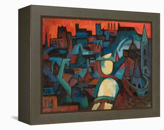 The City, the Danube at Budapest, 1963-Emil Parrag-Framed Premier Image Canvas