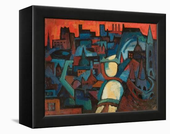 The City, the Danube at Budapest, 1963-Emil Parrag-Framed Premier Image Canvas