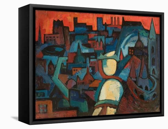 The City, the Danube at Budapest, 1963-Emil Parrag-Framed Premier Image Canvas