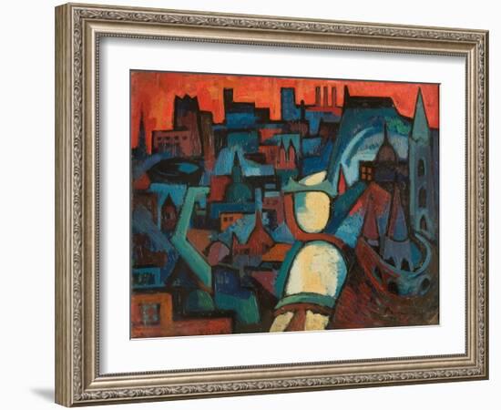 The City, the Danube at Budapest, 1963-Emil Parrag-Framed Giclee Print