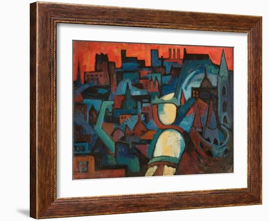 The City, the Danube at Budapest, 1963-Emil Parrag-Framed Giclee Print