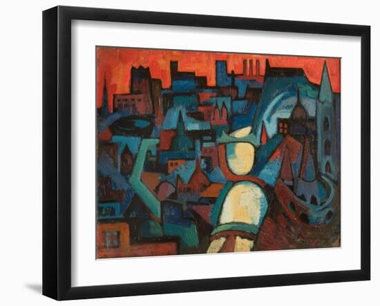 The City, the Danube at Budapest, 1963-Emil Parrag-Framed Giclee Print