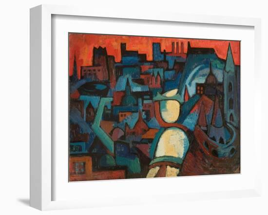 The City, the Danube at Budapest, 1963-Emil Parrag-Framed Giclee Print