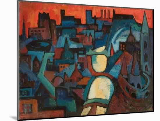 The City, the Danube at Budapest, 1963-Emil Parrag-Mounted Giclee Print