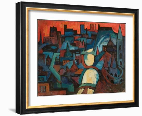 The City, the Danube at Budapest, 1963-Emil Parrag-Framed Giclee Print