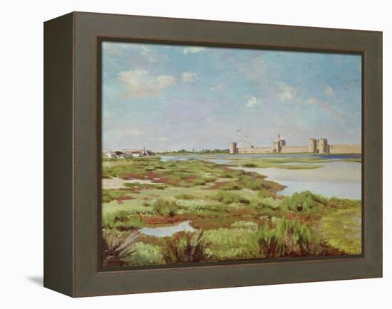 The City Walls of Aigues-Mortes, 1867-Frederic Bazille-Framed Premier Image Canvas