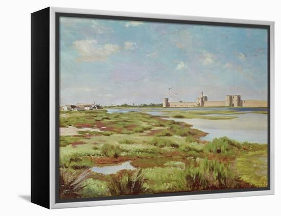 The City Walls of Aigues-Mortes, 1867-Frederic Bazille-Framed Premier Image Canvas