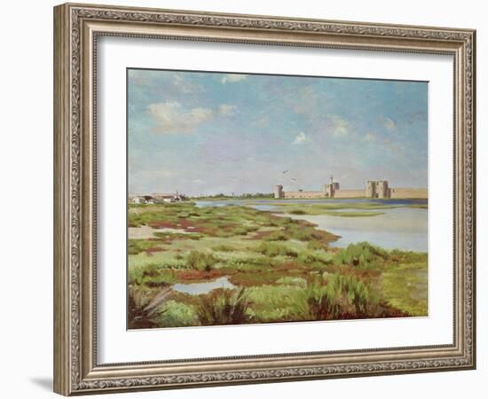 The City Walls of Aigues-Mortes, 1867-Frederic Bazille-Framed Giclee Print