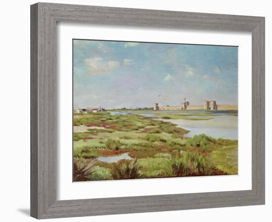 The City Walls of Aigues-Mortes, 1867-Frederic Bazille-Framed Giclee Print