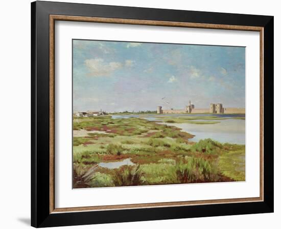 The City Walls of Aigues-Mortes, 1867-Frederic Bazille-Framed Giclee Print