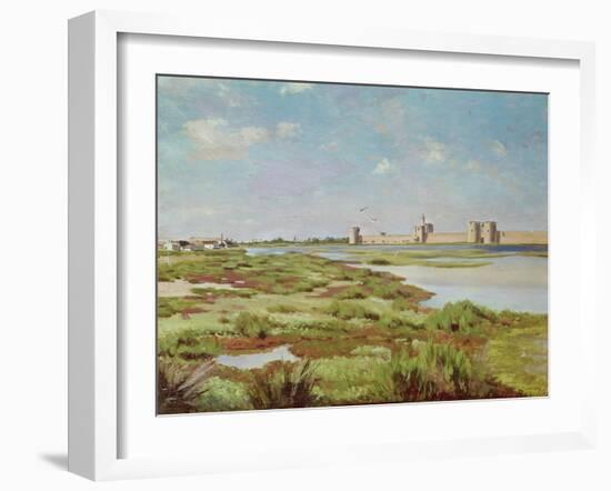 The City Walls of Aigues-Mortes, 1867-Frederic Bazille-Framed Giclee Print