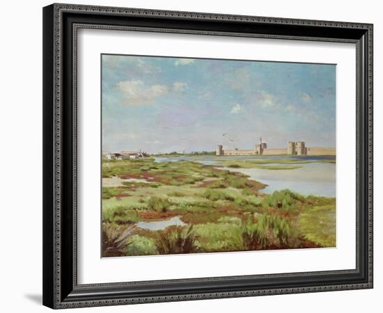 The City Walls of Aigues-Mortes, 1867-Frederic Bazille-Framed Giclee Print