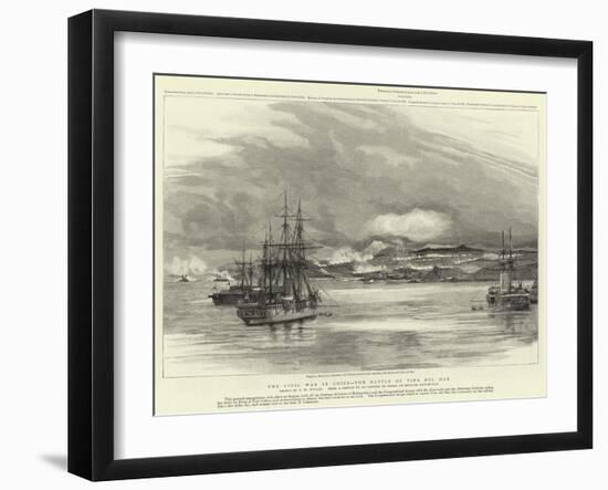The Civil War in Chili, the Battle of Vina Del Mar-Charles William Wyllie-Framed Giclee Print
