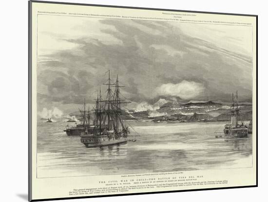 The Civil War in Chili, the Battle of Vina Del Mar-Charles William Wyllie-Mounted Giclee Print