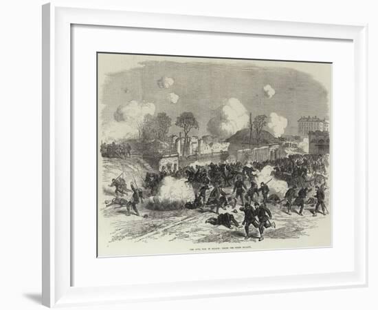 The Civil War in France, Inside the Porte Maillot-null-Framed Giclee Print