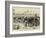 The Civil War in Japan, Embarking Cavalry at the Custom-House, Yokohama-null-Framed Giclee Print