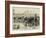 The Civil War in Japan, Embarking Cavalry at the Custom-House, Yokohama-null-Framed Giclee Print