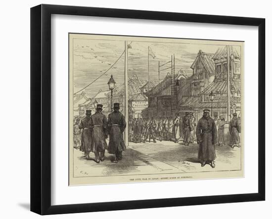 The Civil War in Japan, Street Scene at Yokohama-null-Framed Giclee Print