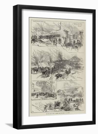 The Civil War in Spain, Sketches from the Battle of San Marcos-Charles Robinson-Framed Giclee Print