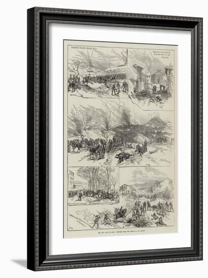 The Civil War in Spain, Sketches from the Battle of San Marcos-Charles Robinson-Framed Giclee Print