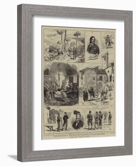 The Civil War in Spain-Joseph Nash-Framed Giclee Print