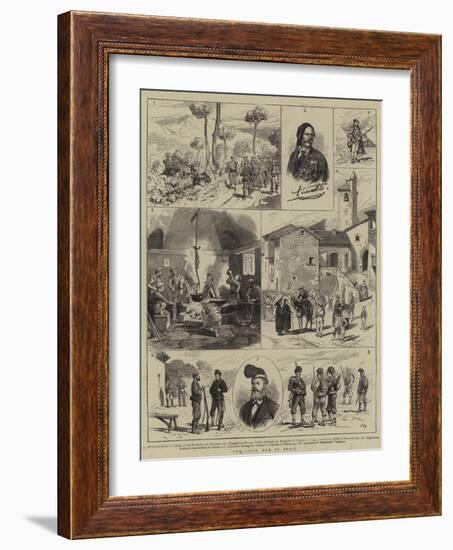 The Civil War in Spain-Joseph Nash-Framed Giclee Print