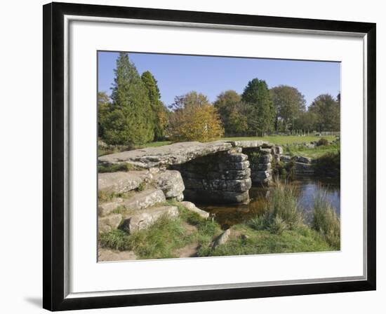 The Clapper Bridge at Postbridge, Dartmoor National Park, Devon, England, United Kingdom, Europe-James Emmerson-Framed Photographic Print