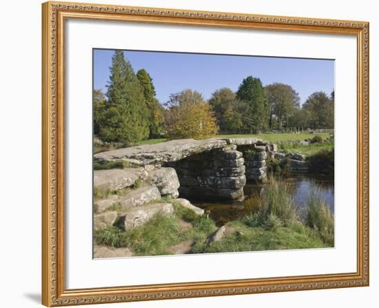 The Clapper Bridge at Postbridge, Dartmoor National Park, Devon, England, United Kingdom, Europe-James Emmerson-Framed Photographic Print