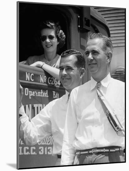 The Clara Mclean, Malcolm Mcclean and Jim Mclean of Mcclean Trucking-Margaret Bourke-White-Mounted Photographic Print