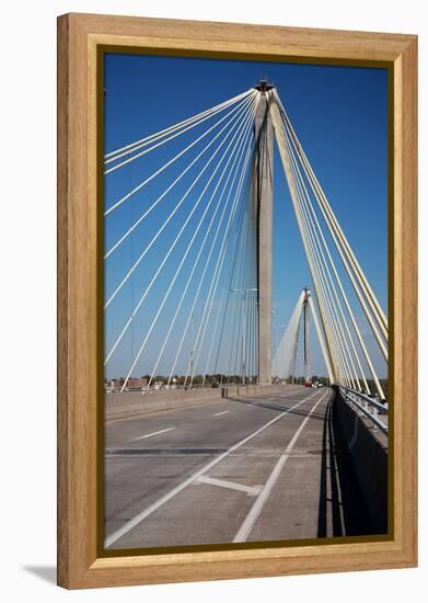 The Clark Bridge over the Mississippi River, also known as Cook Bridge, at Alton, Illinois-Joseph Sohm-Framed Premier Image Canvas