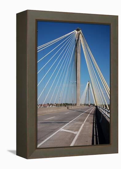 The Clark Bridge over the Mississippi River, also known as Cook Bridge, at Alton, Illinois-Joseph Sohm-Framed Premier Image Canvas