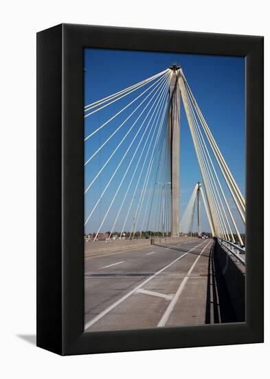 The Clark Bridge over the Mississippi River, also known as Cook Bridge, at Alton, Illinois-Joseph Sohm-Framed Premier Image Canvas