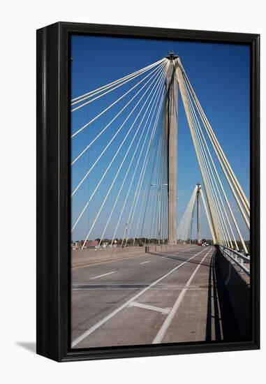 The Clark Bridge over the Mississippi River, also known as Cook Bridge, at Alton, Illinois-Joseph Sohm-Framed Premier Image Canvas
