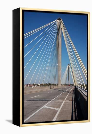 The Clark Bridge over the Mississippi River, also known as Cook Bridge, at Alton, Illinois-Joseph Sohm-Framed Premier Image Canvas