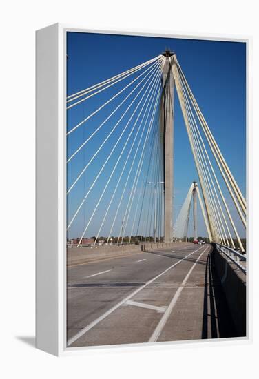 The Clark Bridge over the Mississippi River, also known as Cook Bridge, at Alton, Illinois-Joseph Sohm-Framed Premier Image Canvas