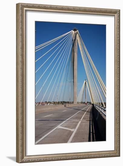 The Clark Bridge over the Mississippi River, also known as Cook Bridge, at Alton, Illinois-Joseph Sohm-Framed Photographic Print