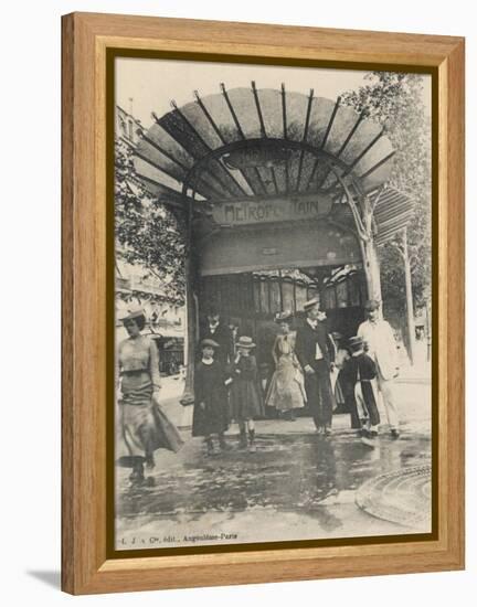 The Classic Art Nouveau Design of the Earliest Metro Stations in Central Paris-null-Framed Premier Image Canvas