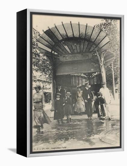 The Classic Art Nouveau Design of the Earliest Metro Stations in Central Paris-null-Framed Premier Image Canvas