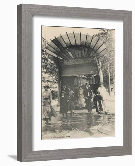 The Classic Art Nouveau Design of the Earliest Metro Stations in Central Paris-null-Framed Photographic Print