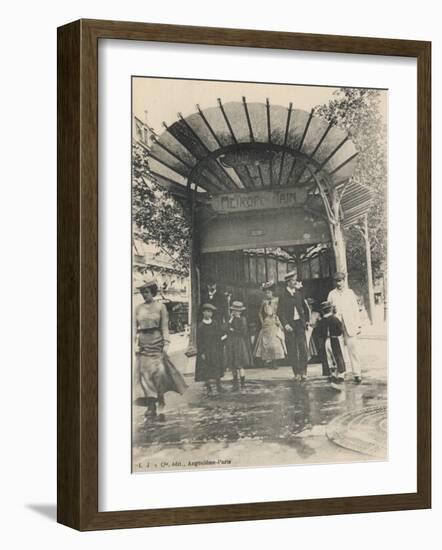 The Classic Art Nouveau Design of the Earliest Metro Stations in Central Paris-null-Framed Photographic Print