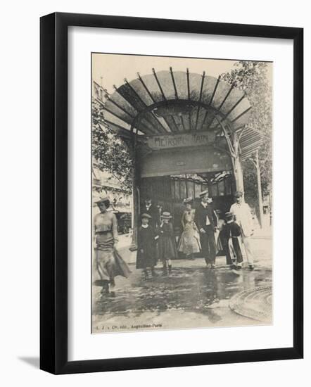 The Classic Art Nouveau Design of the Earliest Metro Stations in Central Paris-null-Framed Photographic Print
