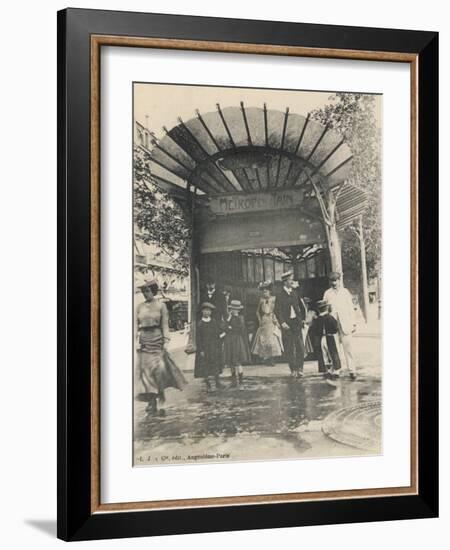 The Classic Art Nouveau Design of the Earliest Metro Stations in Central Paris-null-Framed Photographic Print