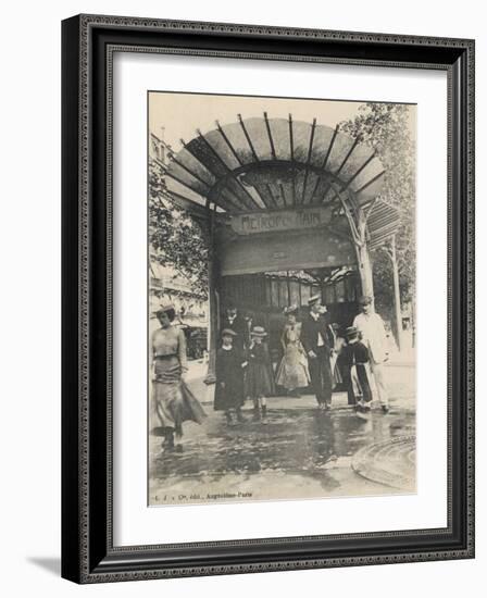 The Classic Art Nouveau Design of the Earliest Metro Stations in Central Paris-null-Framed Photographic Print