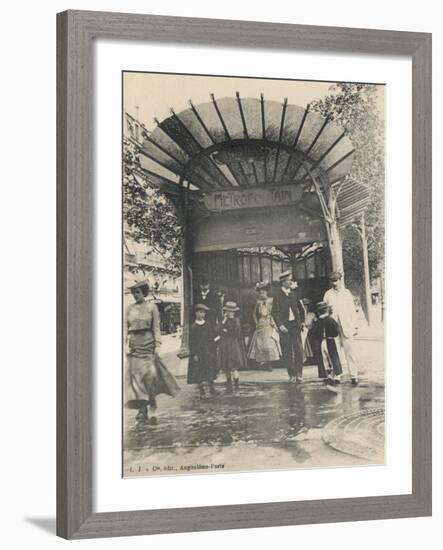 The Classic Art Nouveau Design of the Earliest Metro Stations in Central Paris-null-Framed Photographic Print