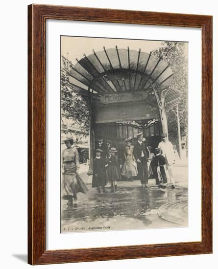 The Classic Art Nouveau Design of the Earliest Metro Stations in Central Paris-null-Framed Photographic Print